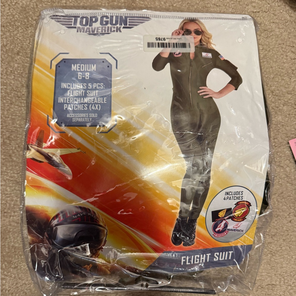 Olive Green Flight Suit Costume